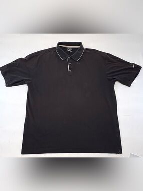 Nike Golf Dri-Fit Black Polo Shirt - Men's Size Large